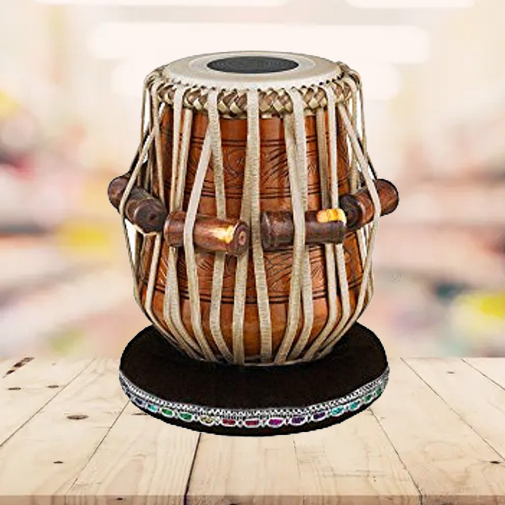 Binas Tabla Drum Set,Concert Quality, 3 Kilograms Copper Bayan - Double Color, Rose wood Dayan Tuneable To C Sharp, Padded Bag, Book, Hammer, Cushions, Cover,Hand Drums musical instrument
