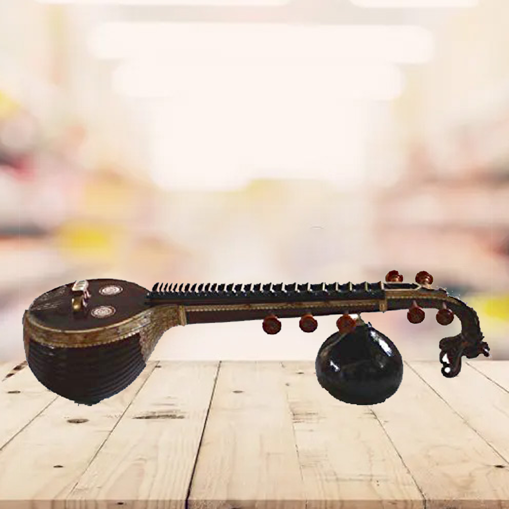 Binas Saraswati Veena Goddess Handmade Wood Professional Tun Quality