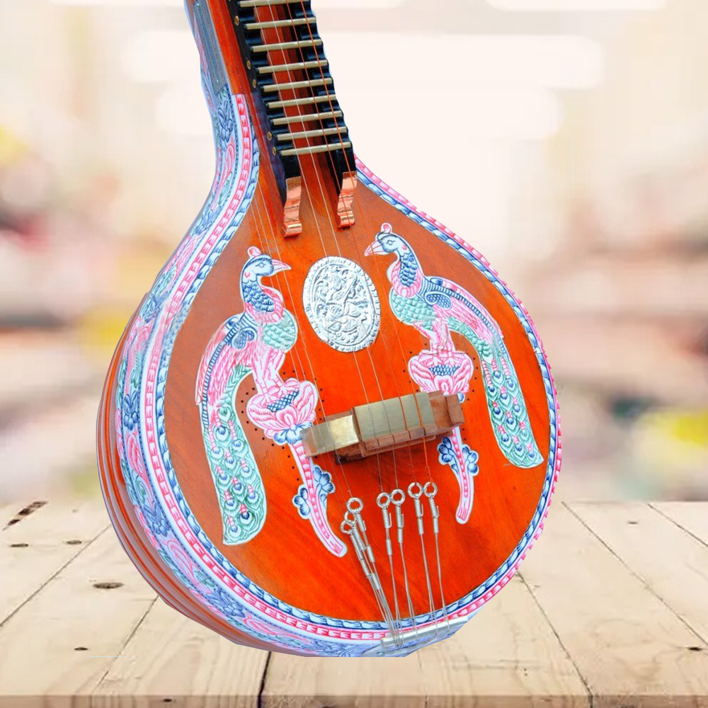 Binas Saraswati Veena Goddess Handmade Wood Professional Tun Quality