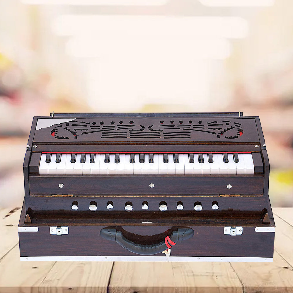 Binas Professional Harmonium | 9/3 Scale Changer Model with Gig Bag Hand Pumped