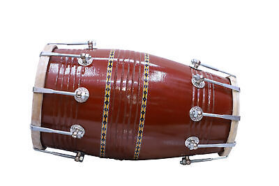 Binas dholak drum Musical instruments Folk New mango wood Hand drums 16 Inches nut bolt Dholak Dhol dholki + Carrey Bag