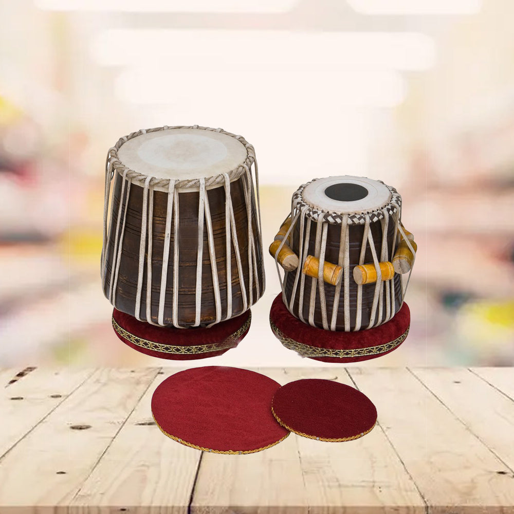 Binas Dhama Jodi,White Strap Wood Dhama Wood Dayan musical instruments tabla drum set