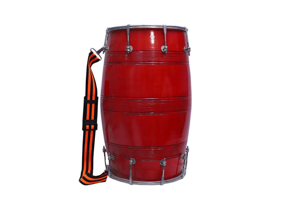 Binas Professional 24-Inches Punjabi Dhol dholki With nuts Tuning Spanner + Carrey Bag Musical instrument Folk New dholak drum dhol drum