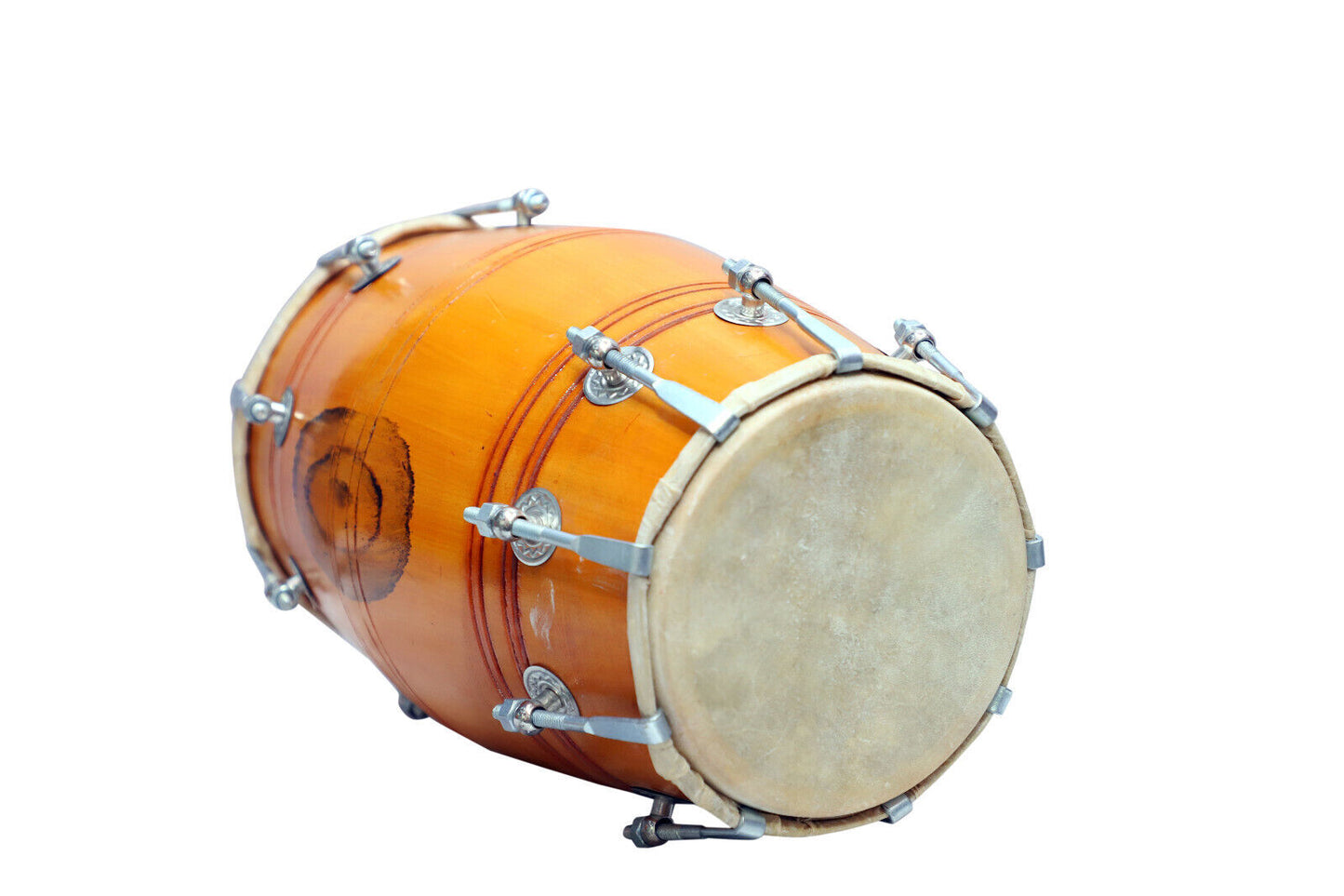 Binas 16-Inches Mango wood Dhol dholki With nuts Tuning Spanner + Carrey Bag Musical instrument Folk New dholak drum dhol
