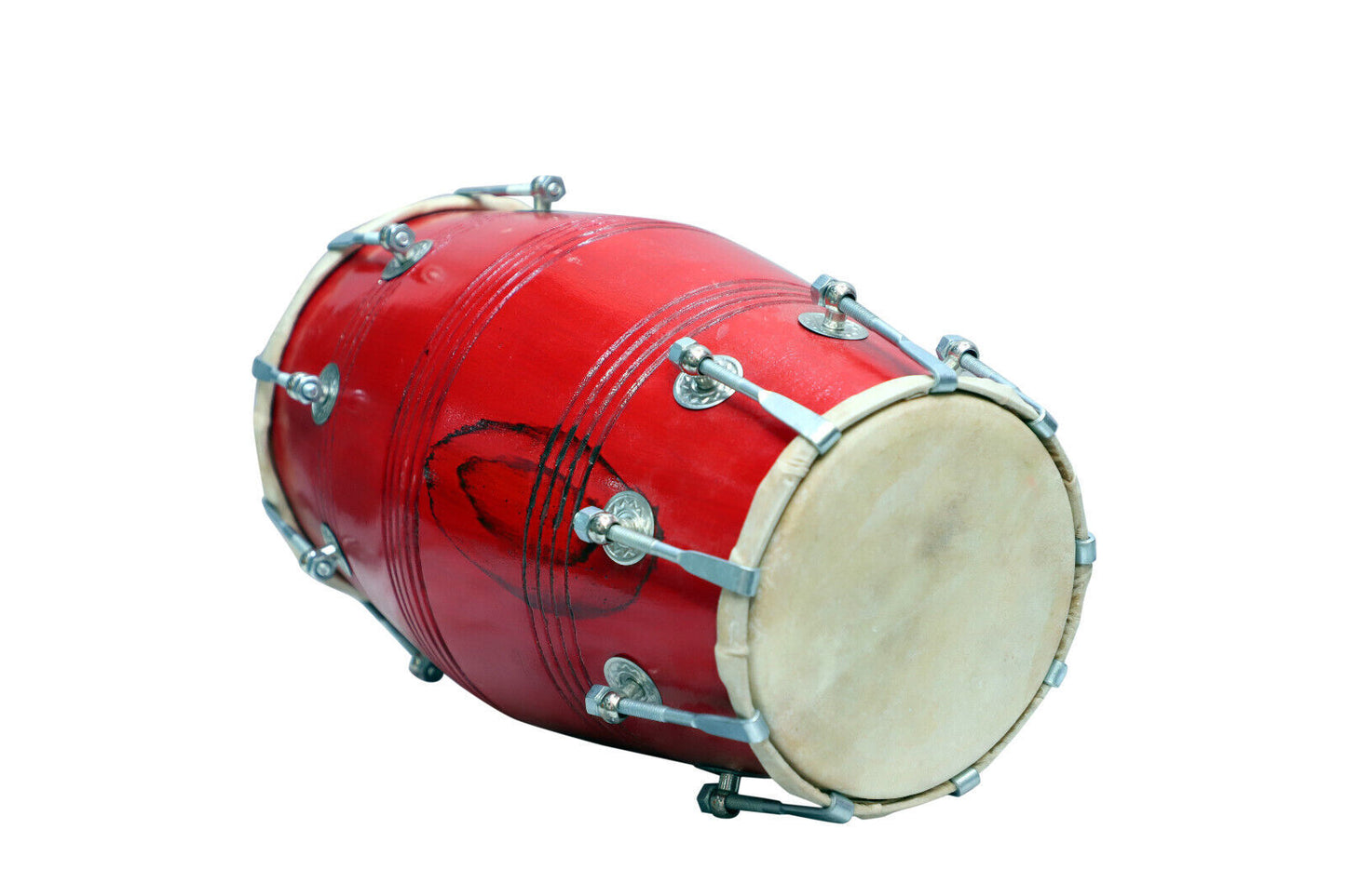 Binas 16-Inches Mango wood Dhol dholki With nuts Tuning Spanner + Carrey Bag Musical instrument Folk New dholak drum dhol