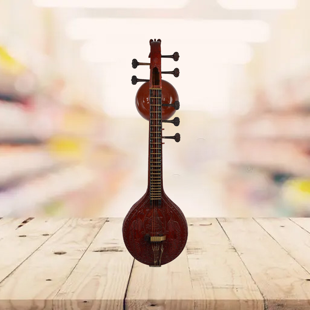 Binas Saraswati Veena Goddess Handmade Wood Professional Tun Quality
