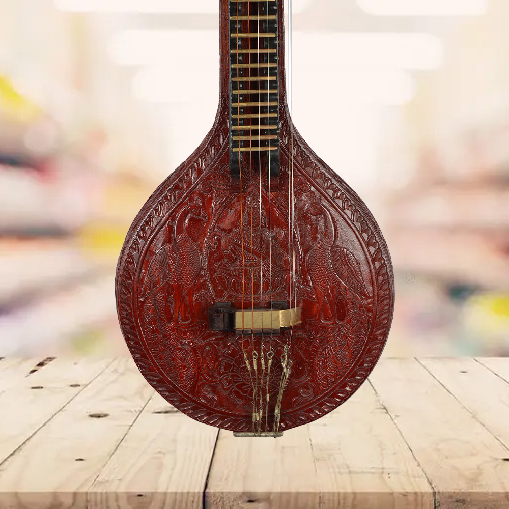 Binas Saraswati Veena Goddess Handmade Wood Professional Tun Quality