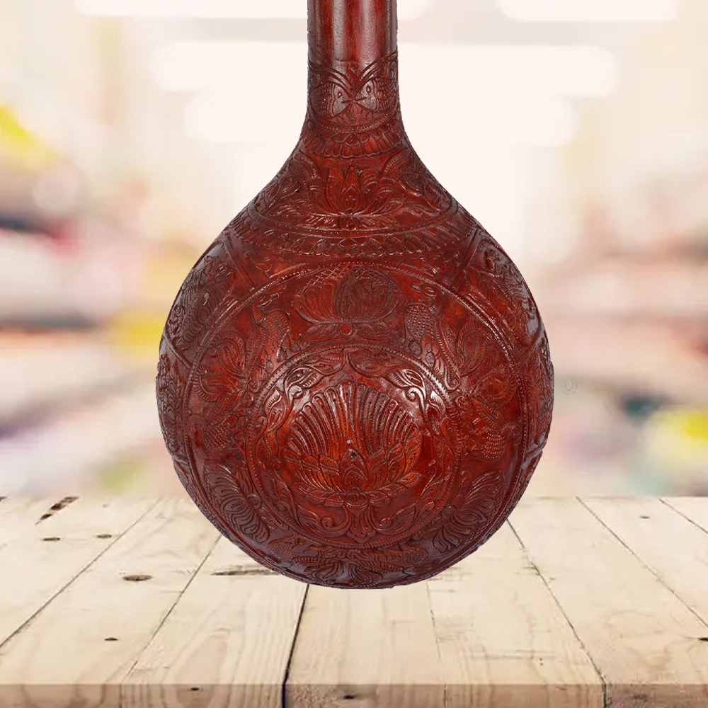 Binas Saraswati Veena Goddess Handmade Wood Professional Tun Quality