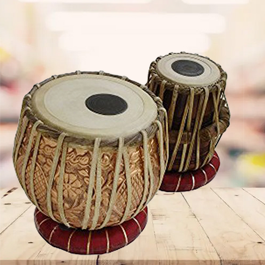 Binas Rose wood Dayan Tabla Drum Set, 3 Kg Copper Bayan, Finest Dayan With Padded Bag, Hammer, Cushions and Cover, Padded Bag, Book, Hammer, Cushions, Cover, Hand Drums musical instrument