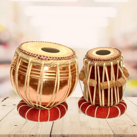 Binas Rose wood Dayan Double Gajra Tabla Drum Set, 3 Kg Copper Bayan, Finest Dayan With Padded Bag, Hammer, Cushions and Cover, Padded Bag, Book, Hammer, Cushions, Cover, Hand Drums musical instrument