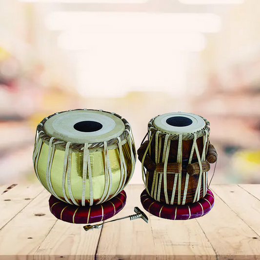 Binas Pro Brass Tabla Set, 3.5 Kg Bayan, Finest Rose wood Dayan, Bag, Hammer musical instrument