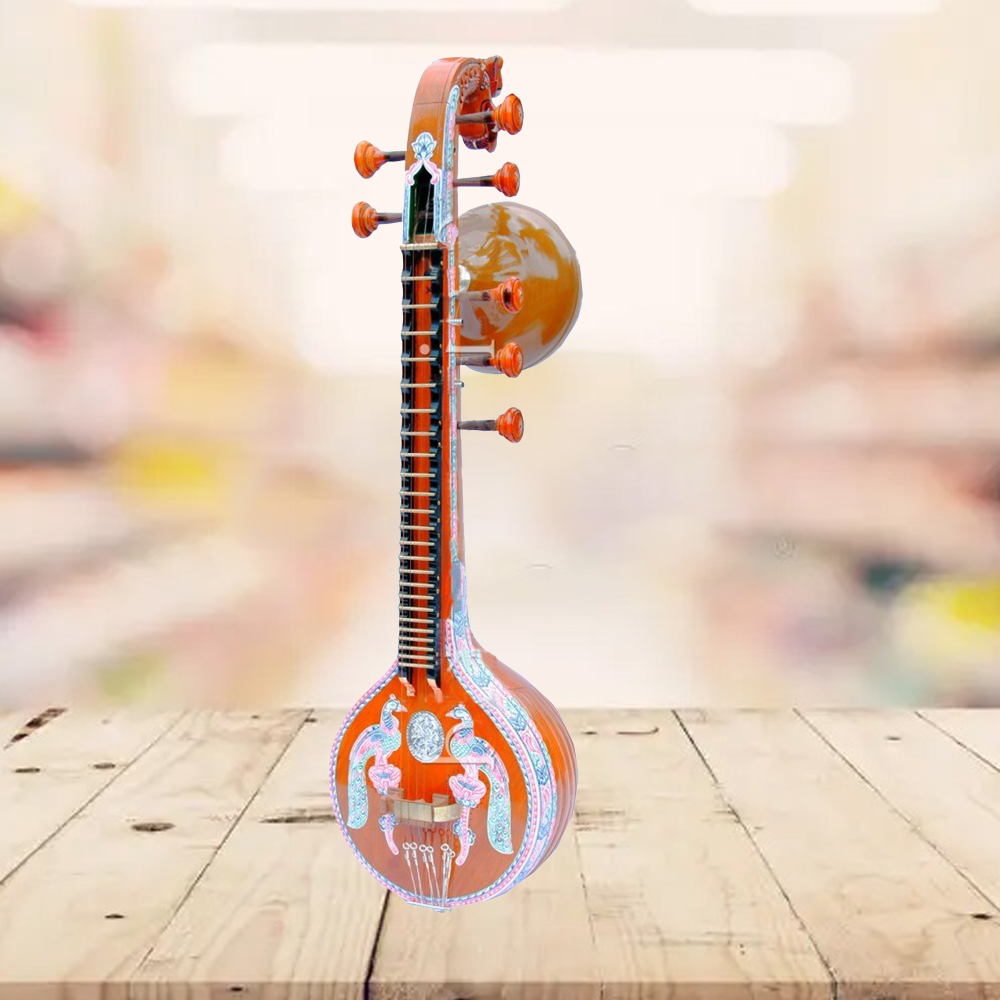Binas Saraswati Veena Goddess Handmade Wood  Professional Tun Quality
