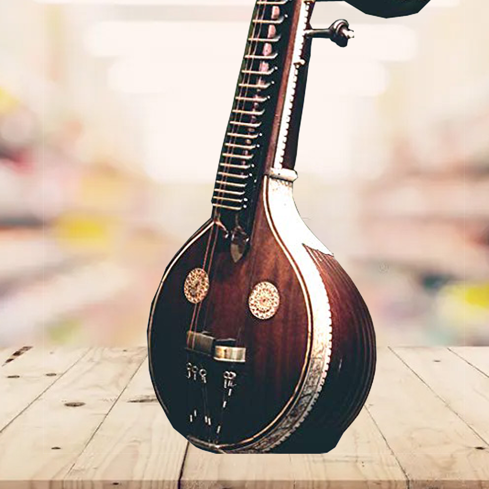 Binas Saraswati Veena Goddess Handmade Wood  Professional Tun Quality