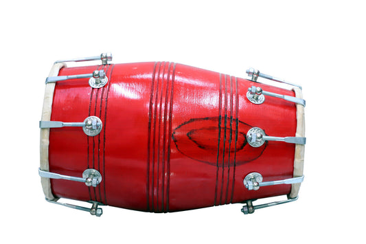 Binas 16-Inches Mango wood Dhol dholki With nuts Tuning Spanner + Carrey Bag Musical instrument Folk New dholak drum dhol