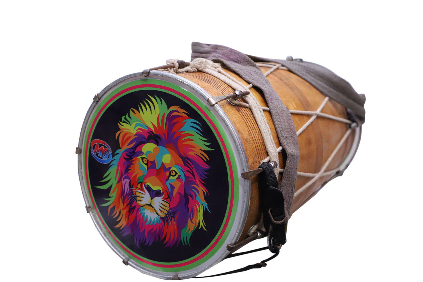 Binas Professional 24-Inches Punjabi Dhol dholki With nuts Tuning Spanner + Carrey Bag  Musical instrument Folk New dholak drum dhol drum