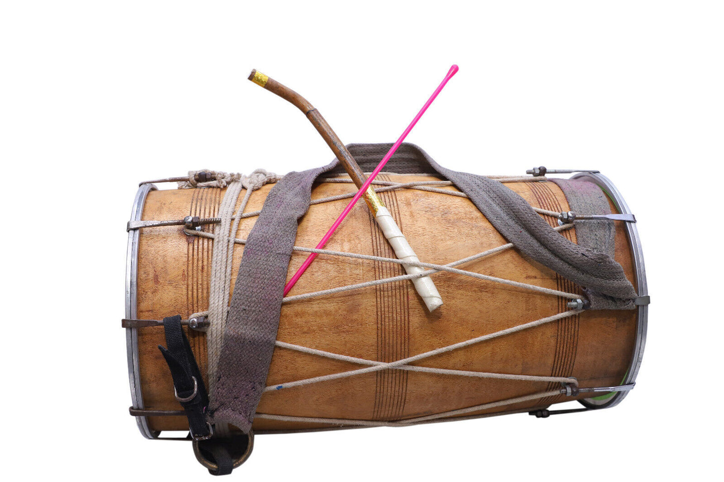 Binas Professional 24-Inches Punjabi Dhol dholki With nuts Tuning Spanner + Carrey Bag  Musical instrument Folk New dholak drum dhol drum