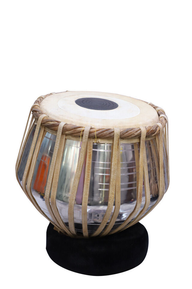 Binas Wood TB-0100 Hand Made Tabla drum Set Silver Color - A Musical Instrument.
