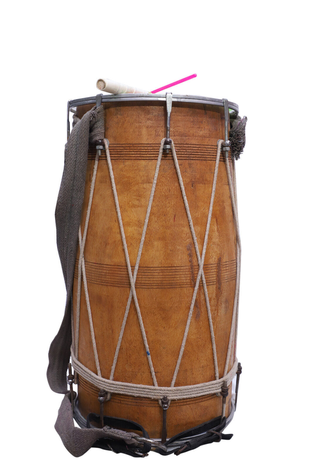 Binas Professional 24-Inches Punjabi Dhol dholki With nuts Tuning Spanner + Carrey Bag  Musical instrument Folk New dholak drum dhol drum